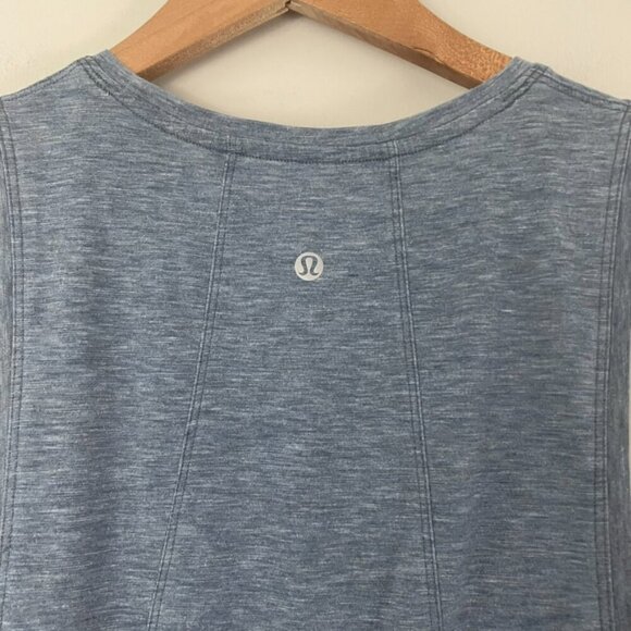 Lululemon Box It Out Tank Heathered Night Tide Blue Size 6 - Picture 3 of 4